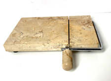 Usado, Alambre de acero inoxidable/cortador de queso/mantequilla de mármol antiguo de colección/antiguo segunda mano  Embacar hacia Argentina
