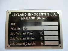 Nameplate plate leyland for sale  Shipping to Ireland