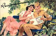 Cartão postal Cuba Bacardi Rum publicidade linda mulher soldado GI quadrinhos c1930 comprar usado  Enviando para Brazil