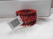BOXED HIMLA SWEDEN BEADED NAPKIN SERVIETTE HOLDER RINGS SET 6 ~ RED SHADES for sale  Shipping to South Africa