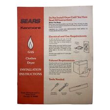 Instrucciones de instalación de secadora de ropa a gas vintage Sears Kenmore 3389093 segunda mano  Embacar hacia Mexico