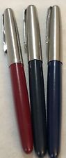 Lote 3 canetas tinteiro Parker vintage 51 Vacumatic e 21 tampas aeromáticas azuis vermelhas joia comprar usado  Enviando para Brazil