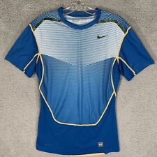 Camisa Nike Pro Combat para hombre grande azul amarillo compresión ajuste elástico segunda mano  Embacar hacia Argentina