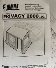 Fiamma privacy 2000 for sale  HITCHIN