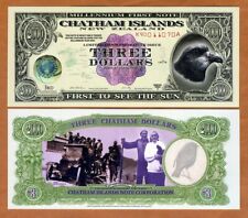 Wyspy Chatham, 3 USD, 1999, Polimer / Tyvek, UNC na sprzedaż  Wysyłka do Poland