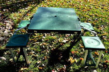Mala de mesa de piquenique portátil dobrável ao ar livre, camping, 4 lugares clipe branco, usado comprar usado  Enviando para Brazil