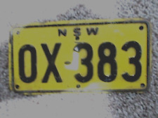 Usado, Placa de matrícula de motocicleta NSW OX 383 preta/amarela dourada.    placa de metal comprar usado  Enviando para Brazil