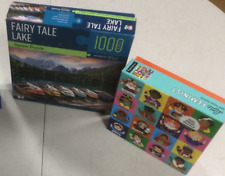Two Puzzles-Mudpuppy & Go Games-500 & 1000 Pieces-Complete for sale  Shipping to South Africa
