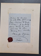 Poésie sigillographie lettre d'occasion  Lunéville