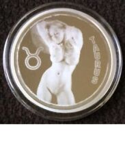 1oz .999 FINE SILVER NUDE COIN...TAURUS ZODIAC BEAUTY for sale  Shipping to South Africa