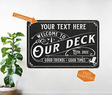 Personalized welcome deck for sale  Chico