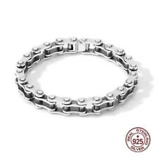 Cycolinks Sleek 925 Sterling Silver Bike Chain Bracelet 8mm Biker Gift for sale  Shipping to South Africa
