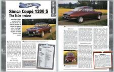 Simca coupe 1200 for sale  SLEAFORD