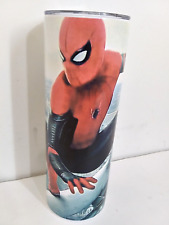 Vaso de hojalata bebidas frías calientes Spider Man rojo negro 20 oz tapa de bloqueo deslizante 8,5 x 3 segunda mano  Embacar hacia Argentina
