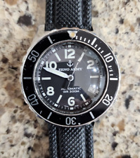 Relógio ZENO masculino automático "ARMY DIVER" 300m W.R. 40mm safira fabricado na Suíça comprar usado  Enviando para Brazil