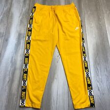 Pantalones Nike para hombre XL amarillos Just Do It cinta hechizada ropa de calle corredores deportivos segunda mano  Embacar hacia Argentina