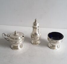 silver condiment set for sale  TORQUAY