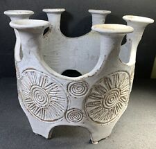 Candelabro de cerámica de gres Los Artesanos Puerto Rico, 6 velas, ¡de colección! TAL CUAL segunda mano  Embacar hacia Argentina