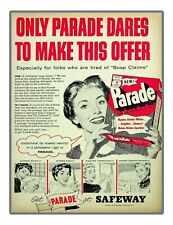Usado, Anuncio impreso vintage Parade Detergent 1954 SAFEWAY segunda mano  Embacar hacia Argentina