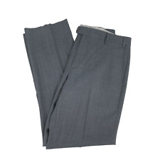 Pantalones de lujo ZANELLA PLATINUM Azul Devon 100% lana frente plano 34/31 segunda mano  Embacar hacia Argentina