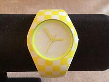 Used, Ice Watch Sixties Yellow White Checkerboard Rare Adult Size Silicone Strap for sale  Shipping to South Africa