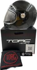 Capacete retrô TORC T1 rosto inteiro fibra de carbono brilho preto grande - T1C36:24 comprar usado  Enviando para Brazil