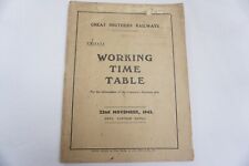 Used, 1943 Great Southern Railway Irish Working Timetable Ireland  for sale  WATFORD