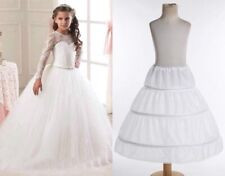 Girls 3 Hoop Petticoat Flower Girl Dress Wedding Party Dress Underskirt Slips for sale  Shipping to South Africa