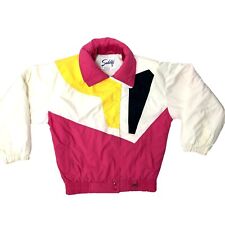 Casaco retrô vintage anos 80 90 Subello rosa NEON inverno inchado neve esqui jaqueta 10 comprar usado  Enviando para Brazil