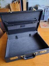 Vintage black briefcase for sale  LEEK
