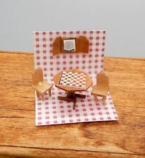 Mesa y sillas de juego artesanales miniatura para casa de muñecas Mt Fanny Cottage 1:144 segunda mano  Embacar hacia Argentina