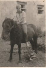 B4 - Foto Photo Fotografia Anni 60 - Donna a cavallo usato  Ticengo