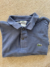 Lacoste Sz.7  Regular Fit Short Sleeve Blue Polo Shirt  for sale  Shipping to South Africa