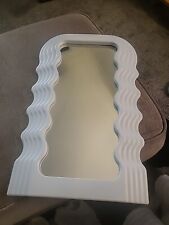 White wavy mirror for sale  ROMFORD