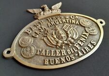 Placa antigua de colección segura de bronce liso ¡muy rara! Buenos Aires Argentina segunda mano  Argentina 