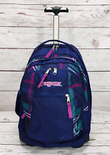 Mochila de viagem com rodas JANSPORT 15" manga para laptop xadrez roxo comprar usado  Enviando para Brazil