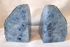 Blue agate bookends for sale  Salisbury