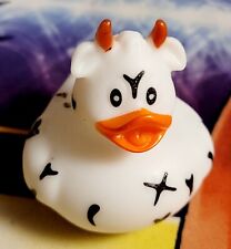 Brinquedo de banho branco preto vaca pato pato 2" brinquedo de banho de borracha estridente comprar usado  Enviando para Brazil