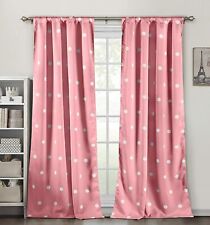 Cortinas Oscurecedoras Blackout Para Habitación De Niñas 2 Paneles 38x84 Rosadas, usado segunda mano  Embacar hacia Mexico