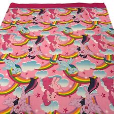 Usado, Lençol My Little Pony liso tamanho duplo 66 X 96 rosa arco-íris mistura de algodão comprar usado  Enviando para Brazil