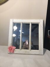 Rustic Window Wood Frame w/ Mirror  Wall/Door Decor, Farmhouse 17 7/8” X 17 7/8” for sale  Shipping to South Africa