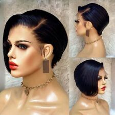 Short Straight Bob Human Hair Wigs  Preplucked Hairline Wig Pixie Cut Wig for sale  Shipping to South Africa