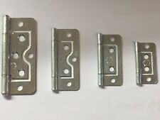 Chrome /Silver / Zinc Flush Hinges Cabinet Door Cupboard Toy Box Various Sizes  for sale  Shipping to South Africa
