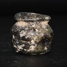 Recipiente de vaso de vidro romano antigo genuíno com pátina iridescente Ca. Século I comprar usado  Enviando para Brazil