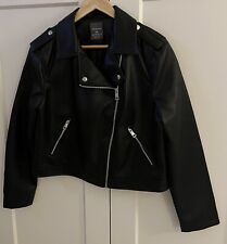 Faux leather biker for sale  STOCKPORT