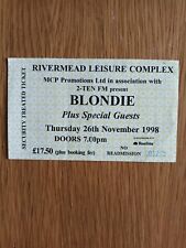 Blondie 1998 tour for sale  READING