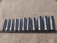 Snap-on Tools 11pc 3/8" Drive Metric Deep 12pt Socket Set 9mm-19mm SFS, USA for sale  Shipping to South Africa
