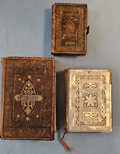 3 Books Antique Holy Bible, New Testament & Prayer Book Ca. 1900 for sale  Shipping to South Africa