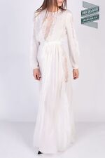 RRP€4529 ZUHAIR MURAD Wedding Gown FR42 US12 UK14 XL Silk Blend Lace Waist Tie for sale  Shipping to South Africa