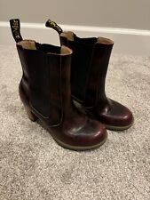 Dr. Doc Martens Women’s Burgundy Leather Darla Heeled Boots - Size 9 US for sale  Shipping to South Africa